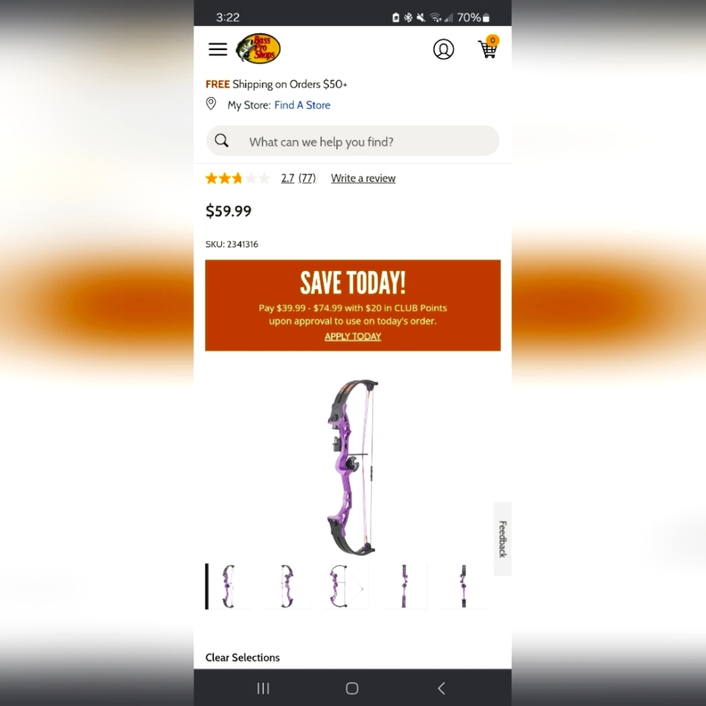 bear archery youth bow set